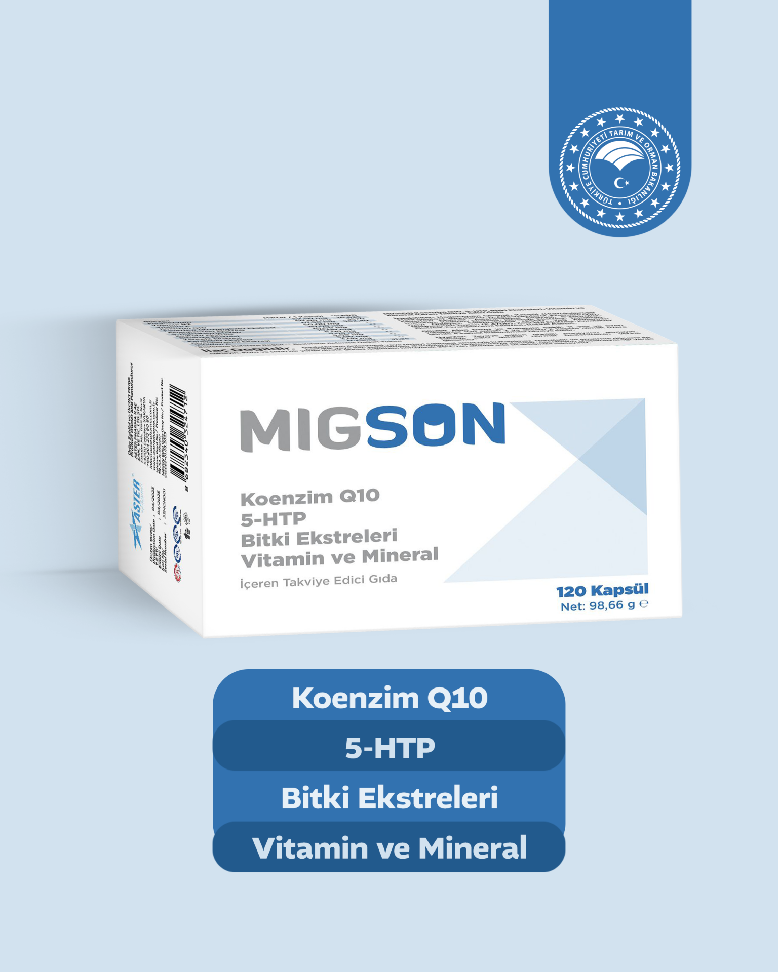 MİGSON 120 KAPSÜL -MİGREN ATAKLARINI HAFİFLETMEYE YARDIMCI BİTKİSEL FORMÜL