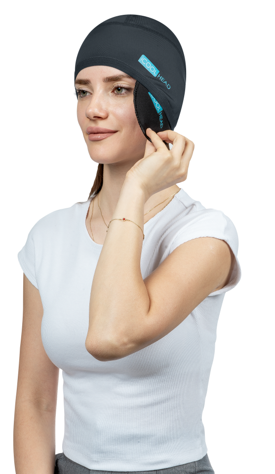 ICOOL HEAD MİGREN VE BAŞ AĞRISI GİDERİCİ BAŞLIK SOĞUK VE SICAK KOMPRES ŞAPKA ANTRASİT(GRİ)