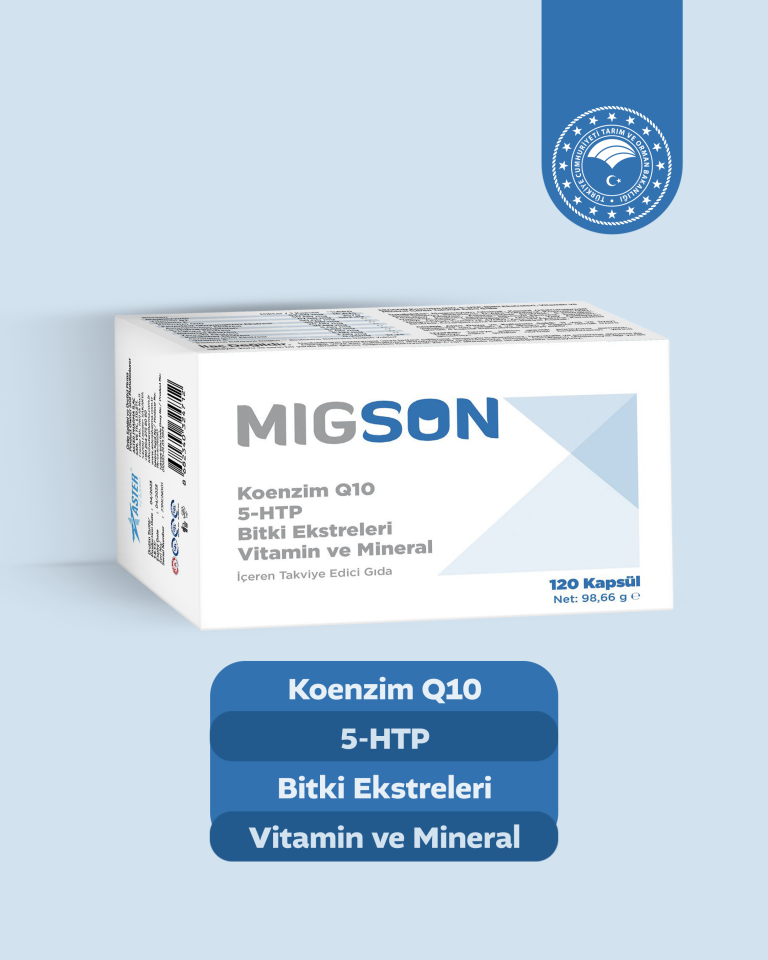 MİGSON 120 KAPSÜL -MİGREN ATAKLARINI HAFİFLETMEYE YARDIMCI BİTKİSEL FORMÜL