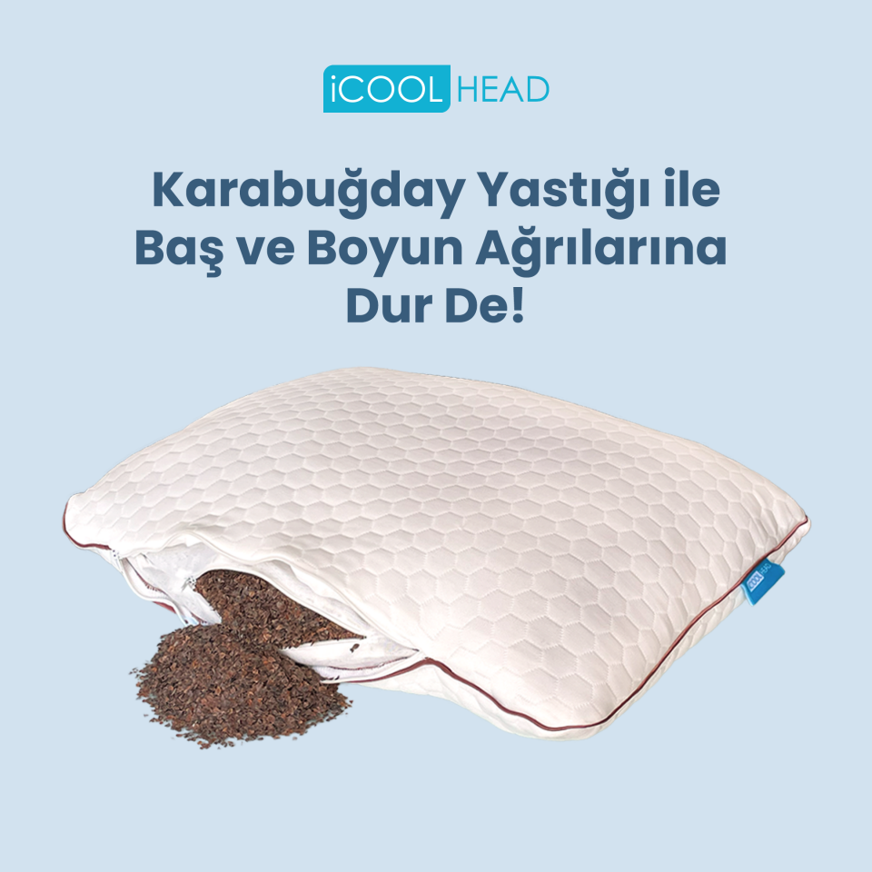 MİGREN VE BOYUN AĞRISI İÇİN DOĞAL YASTIK-KARABUĞDAY KABUKLU UYKU YASTIĞI