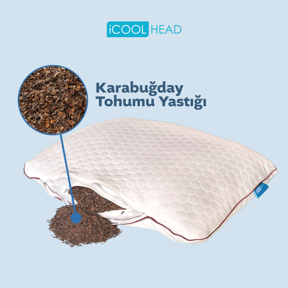 MİGREN VE BOYUN AĞRISI İÇİN DOĞAL YASTIK-KARABUĞDAY KABUKLU UYKU YASTIĞI