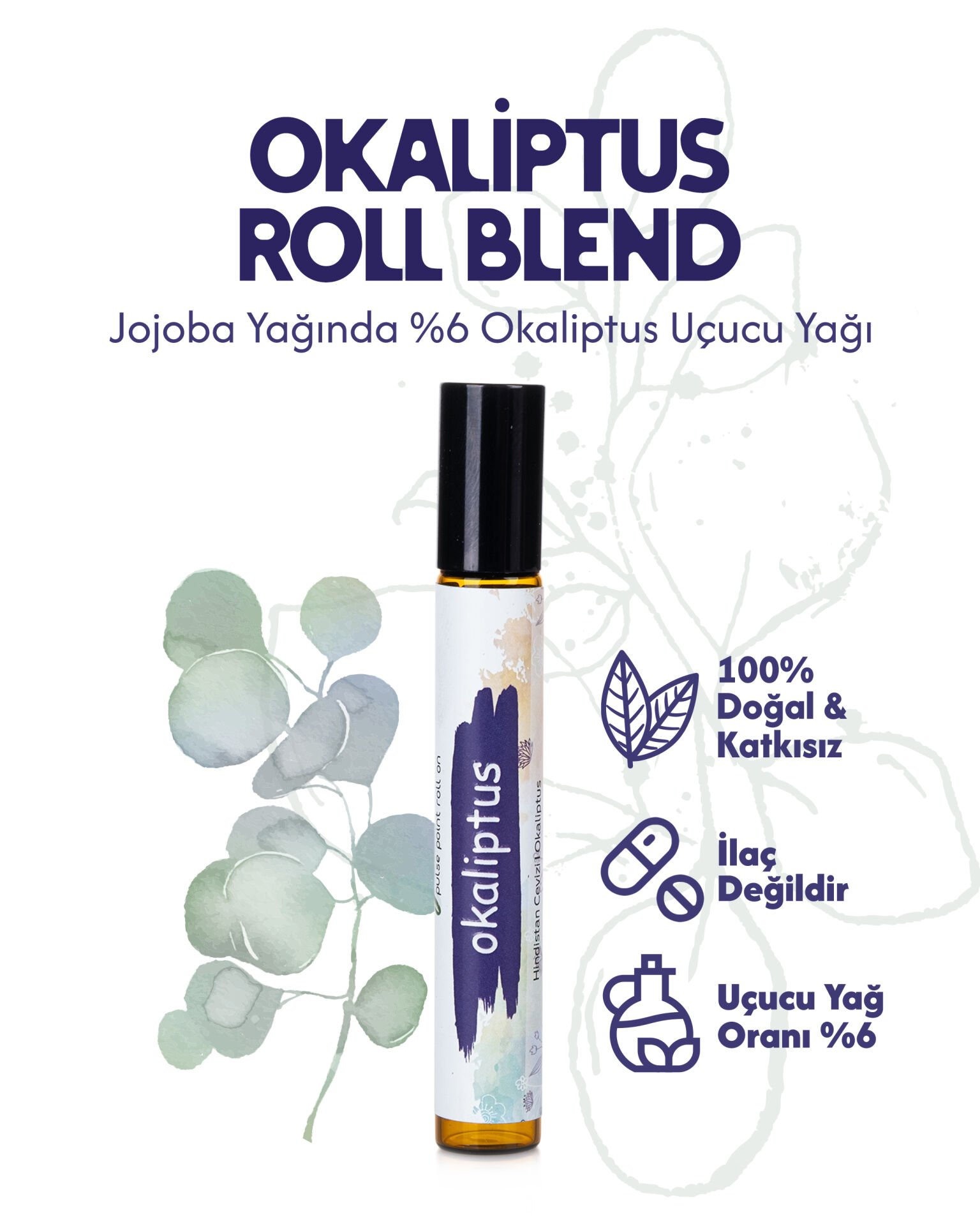 %100 DOĞAL OKALİPTÜS YAĞI – ZİHİNSEL AÇIKLIK SAĞLAYAN, FERAHALTICI AROMATERAPİ DESTEĞİ