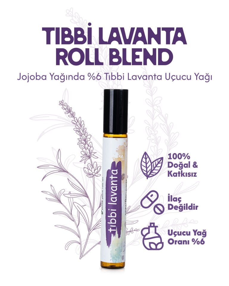%100 DOĞAL TIBBİ LAVANTA YAĞI – STRES AZALTICI, UYKU DESTEKLEYİCİ ARAMOTERAPİ